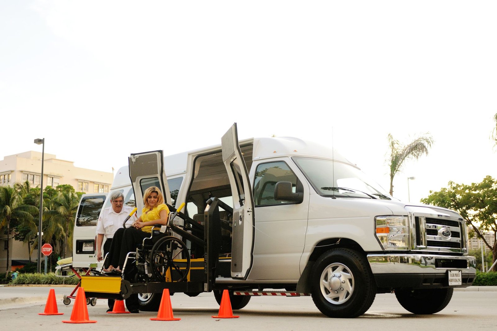 Older veteran boarding an accessible van, illustrating VA Veterans Transportation Service rides to appointments